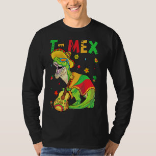 T Mex Sombrero Cinco De Mayo Mexican T Rex Dinosau T-Shirt