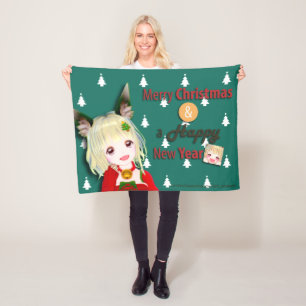 t_mikage blanket[CHRISTMAS]/ミカゲブランケ Fleece Blanket