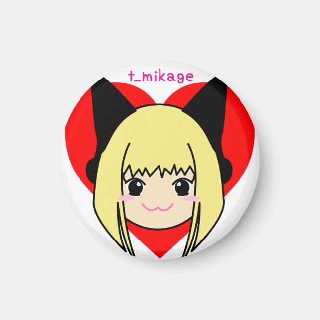 t_mikage magnetS[heart]/ミカゲマグネットS[heart] マグネット Magnet (Front)
