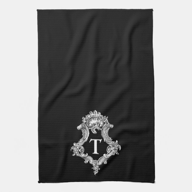 T Monogram Initial Tea Towel (Vertical)