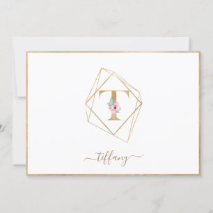 T Monogram Photo- Birth Announcement