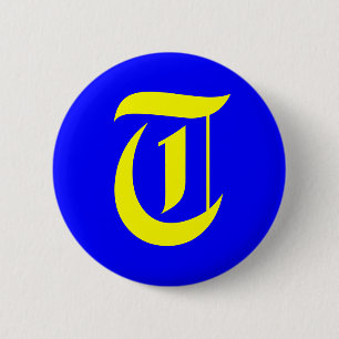 T - OLD ENGLISH 6 CM ROUND BADGE