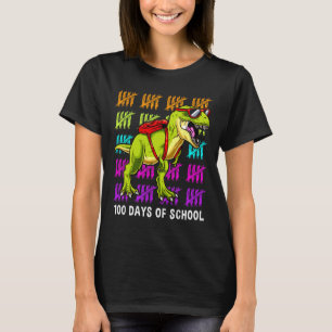 T Rex 100 Days Of School Dinosaur T Rex Kids Boys T-Shirt