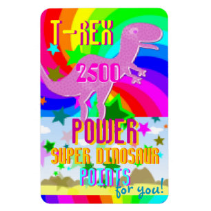 T-Rex 2500 Power Super Dino Points Magnet for You!