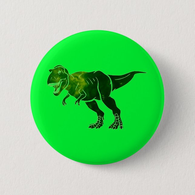 T-Rex 6 Cm Round Badge (Front)