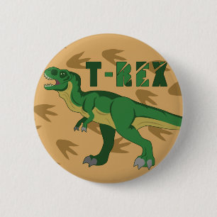 T-Rex 6 Cm Round Badge