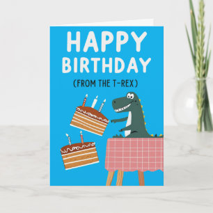 T-Rex Birthday Card with Funny Message