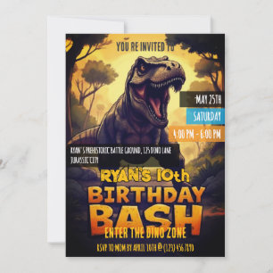T-Rex Birthday for Boys Invitation