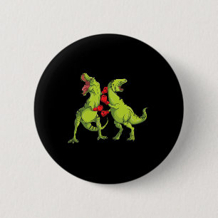 T-rex Boxing  6 Cm Round Badge