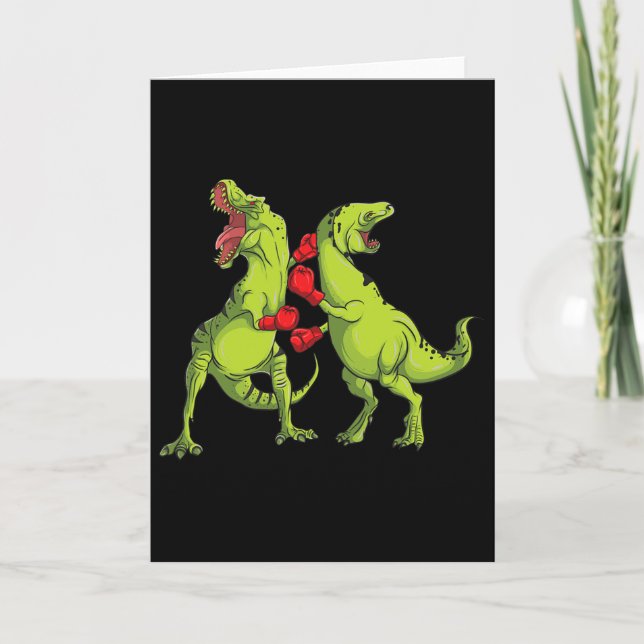 T-rex Boxing  Card (Front)