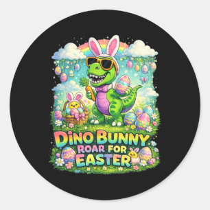 T-rex Bunny Costume Easter Outfit For Boys And Kid Classic Round Sticker