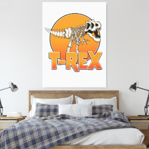 T-REX cartoon logo Canvas Print