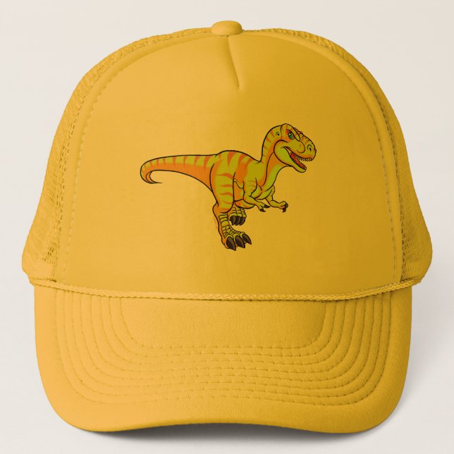 T-Rex cartoon Trucker Hat (Front)