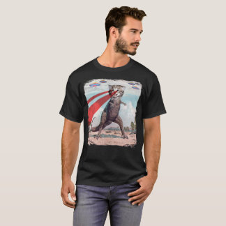 T Rex Cat with Laser Eyes T Shirt | Funny Epic UFO