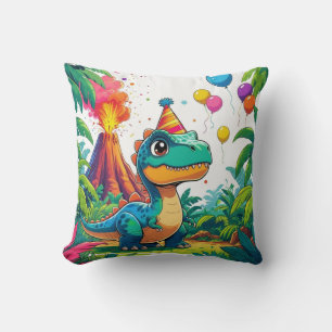 T-Rex Celebration Pillow for Kids