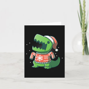 T-Rex Christmas Fun Dinosaur Ugly saurus Card