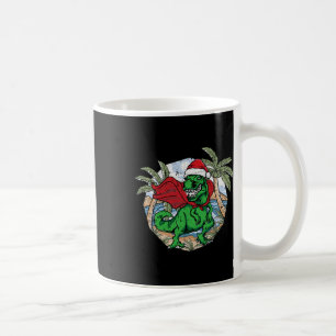 T-rex Christmas In July Tropical Beach Summer Vaca Coffee Mug