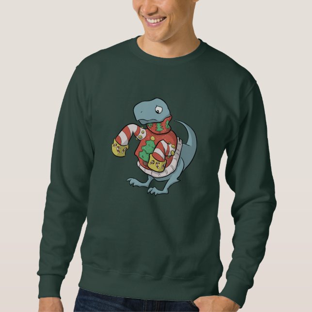 T. Rex Christmas Sweater Shirt (Front)