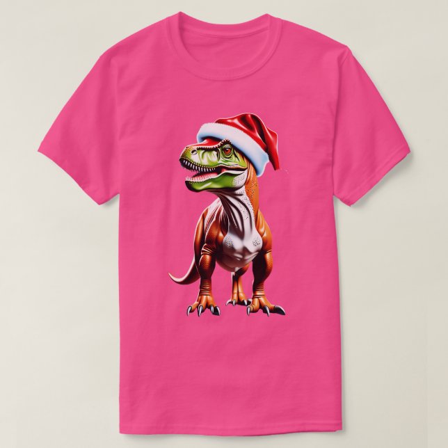 T Rex Christmas TShirt (Design Front)