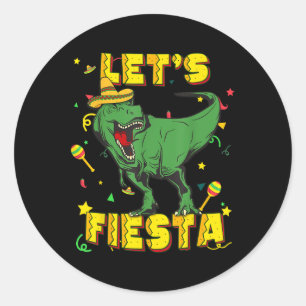 T Rex Cinco De Mayo Shirt Tyrannosaurus Dinosaur L Classic Round Sticker
