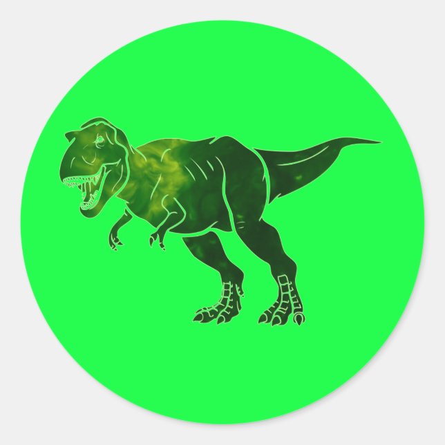 T-Rex Classic Round Sticker (Front)