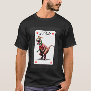 T-rex Court Jester Clown Playing Card Costume Kids T-Shirt
