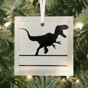 T-Rex Custom Glass Tree Decoration