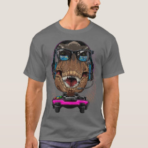T Rex Dino  Computer Video Game Lover Streaming Ga T-Shirt