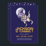 T-rex Dinosaur Astronaut Outer Space Kids Birthday Invitation<br><div class="desc">Cute design for kids,  boys or girls who love astronaut,  outer space,  rocket,  universe,  planets,  stars and galaxy. Perfect for space theme birthday party. You can customise the wording to fit other occasions.</div>