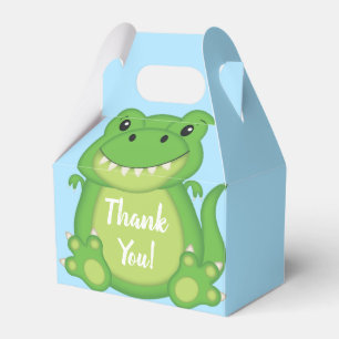 T-Rex Dinosaur Baby Shower Blue Favour Box