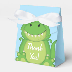 T-Rex Dinosaur Baby Shower Blue Favour Box