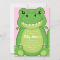 T-Rex Dinosaur Baby Shower Pink