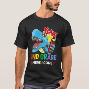 T-Rex Dinosaur Back To School 2nd Grade Here I Com T-Shirt