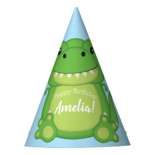 T-Rex Dinosaur Birthday Party Blue Hat