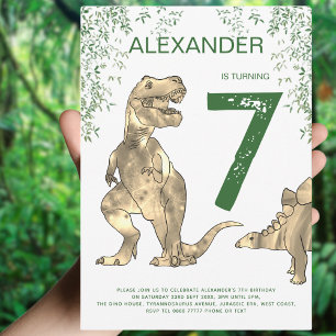 T-Rex Dinosaur Birthday Party Invitation