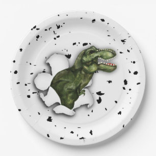 T-Rex Dinosaur Birthday Party Paper Plates