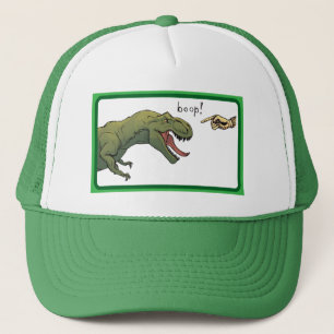 T-Rex Dinosaur Boop Tyrannosaurus Baseball Green Trucker Hat