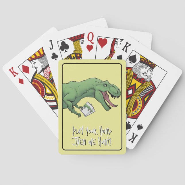 T-Rex Dinosaur Card Game Poker Playing Cards (Back)