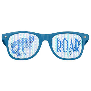 T-Rex Dinosaur Colourful Prehistoric Stripes Retro Sunglasses