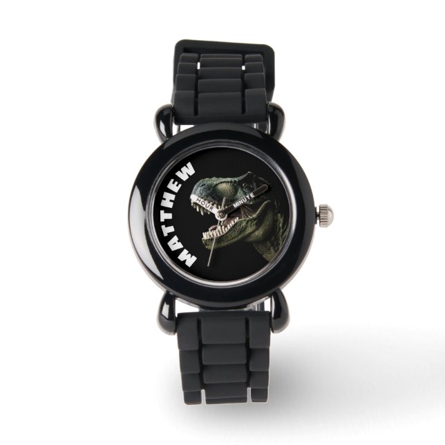 T-Rex Dinosaur Custom Name Watch (Front)