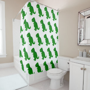T-Rex Dinosaur Design Shower Curtain