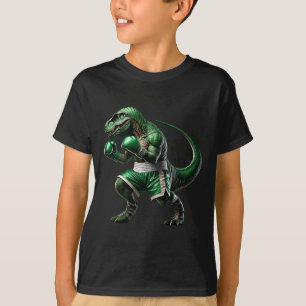 T-rex Dinosaur Doing Boxing Boxer Martial Art T-Shirt