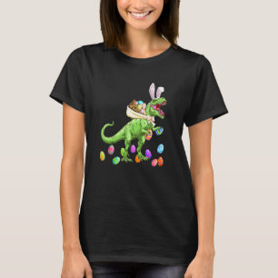 T Rex Dinosaur Easter Bunny Funny Boys Girls Kids T-Shirt