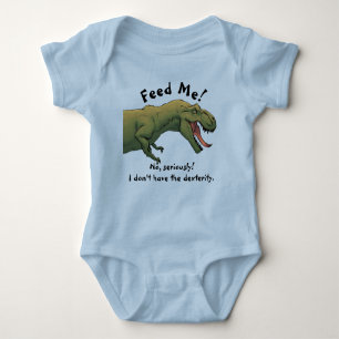 T-Rex Dinosaur Feed Me Baby Outfit One-Piece Baby Bodysuit