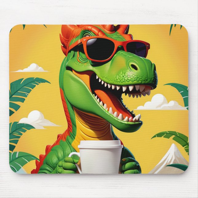 T-Rex Dinosaur Funny  Mouse Pad (Front)