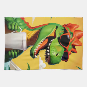 T-Rex Dinosaur Funny  Tea Towel