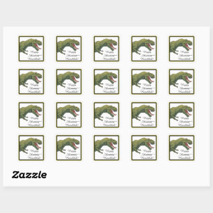 T-Rex Dinosaur Hanukkah Greeting Card Postcard Square Sticker