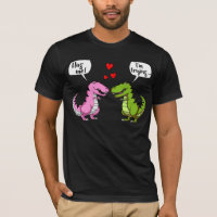 T-Rex Dinosaur Hug Me Funny Couple Joke