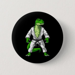 T-rex Dinosaur Jiu-jitsu Judo Karate Taekwondo Mar 6 Cm Round Badge