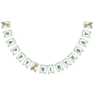 T-Rex Dinosaur Jungle Happy Birthday Bunting